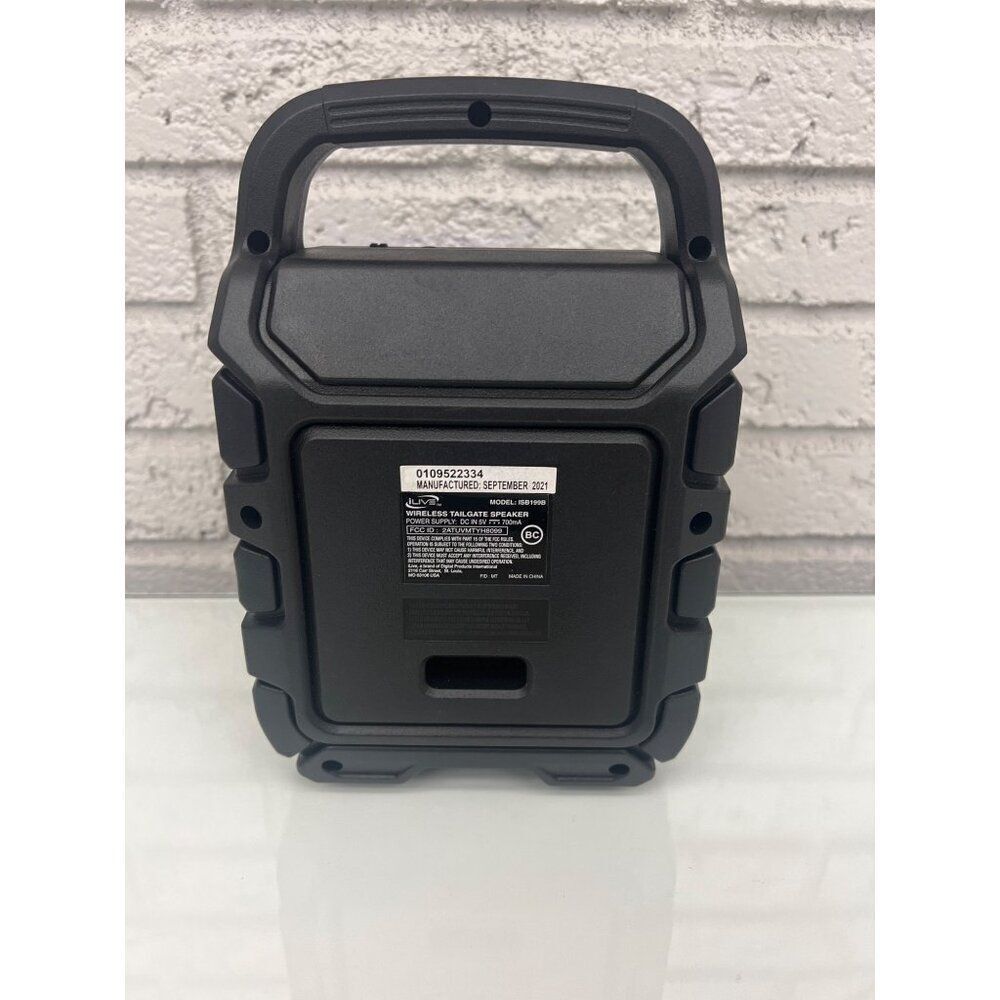 Ilive Wireless Tailgate Speaker Bluetooth FM Radio AUX - Picture 3 of 5